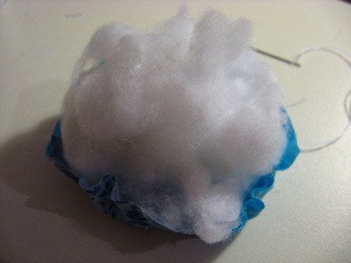 Mini almofada de alfinetes: Enchimento